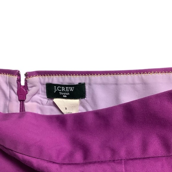 J Crew Factory Purple Stretch Midi Pencil Skirt Size 8 - Picture 3 of 6